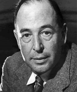 Black And White British Writer C S Lewis Diamond Painting