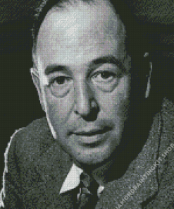 Black And White British Writer C S Lewis Diamond Painting