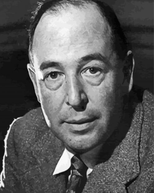 Black And White British Writer C S Lewis Diamond Painting