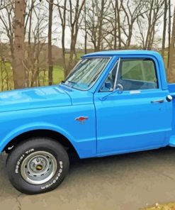 Blue Truck 1967 Chevy Stepside Diamond Painting