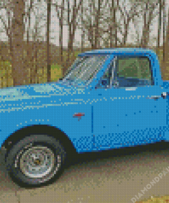 Blue Truck 1967 Chevy Stepside Diamond Painting