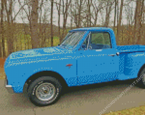 Blue Truck 1967 Chevy Stepside Diamond Painting