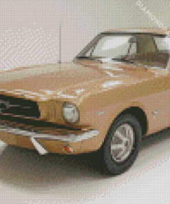 Brown 64 Ford Mustang Car Diamond Painting