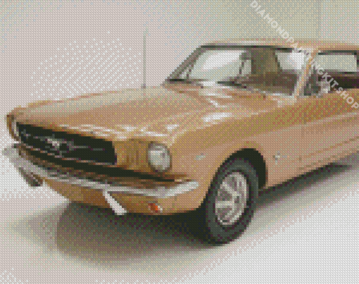 Brown 64 Ford Mustang Car Diamond Painting