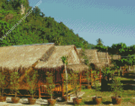 Bungaloo Landscape Diamond Painting