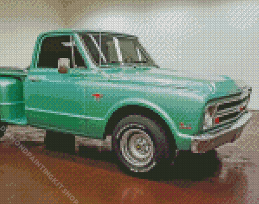 Green Truck 1967 Chevy Stepside Diamond Painting