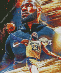 Lebron James Lakers Diamond Painting