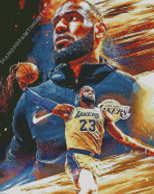 Lebron James Lakers Diamond Painting