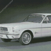 White Classic 64 Ford Mustang Diamond Painting