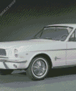 White Classic 64 Ford Mustang Diamond Painting