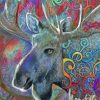 Abstract Moose Diamond Painting