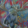 Abstract Moose Diamond Painting