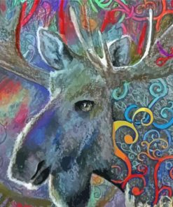 Abstract Moose Diamond Painting