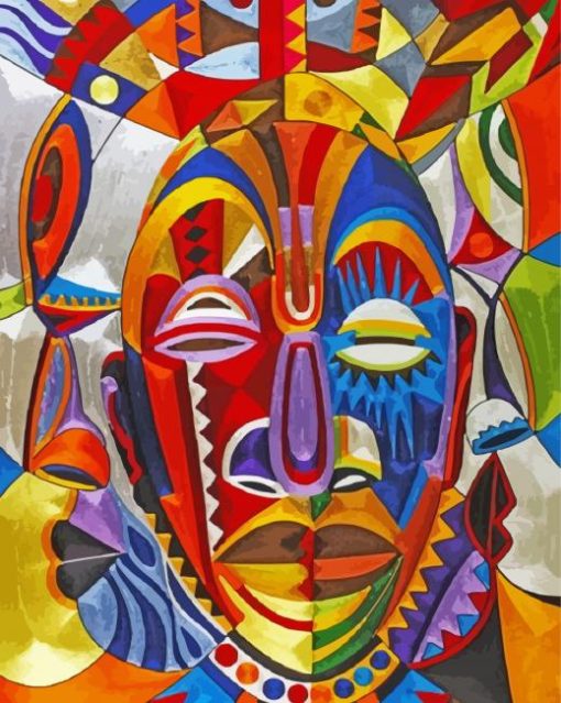 Abstract African Faces Diamond Painting