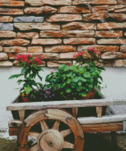 Adorable Flower Cart Diamond Painting