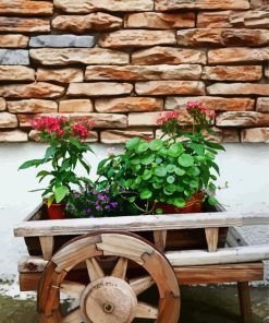 Adorable Flower Cart Diamond Painting