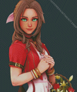 Aerith Gainsborough Final Fantasy Diamond Painting