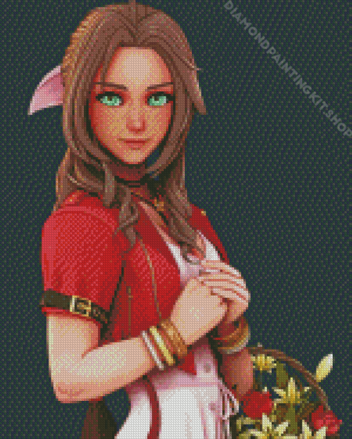 Aerith Gainsborough Final Fantasy Diamond Painting