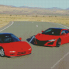 Red Jdm Cars Diamond Painting