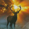 Aesthetic Deer Heart Diamond Painting