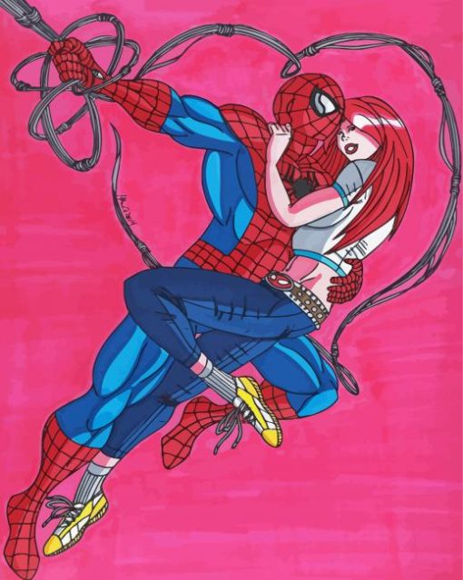 Aesthetic Spider Man And Mary Jane Diamond Painting