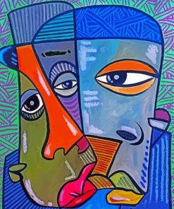 African Abstract People Faces Diamond Painting