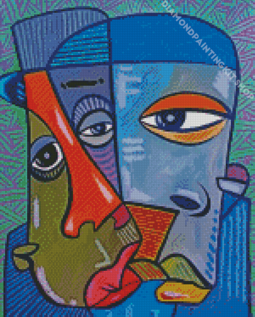 African Abstract People Faces Diamond Painting