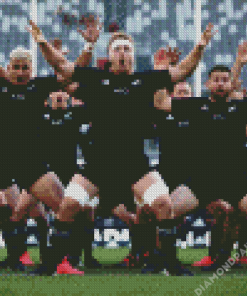 All Blacks Rugby Team Diamond Painting