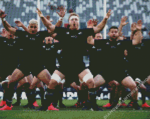 All Blacks Rugby Team Diamond Painting