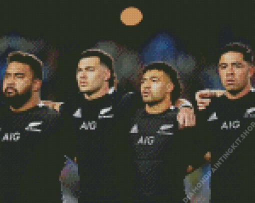 All Blacks Players Diamond Painting