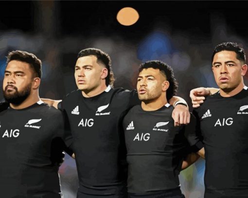 All Blacks Players Diamond Painting