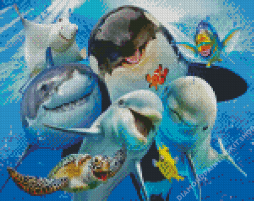 Animal Fish Selfie Diamond Painting