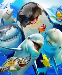 Animal Fish Selfie Diamond Painting