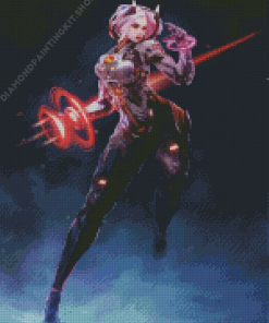 Anime Armor Girl Diamond Painting