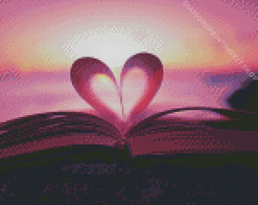 Book With Heart Diamond Painting