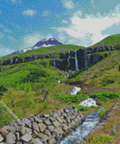 Beautiful Mountain Stream Diamond Painting