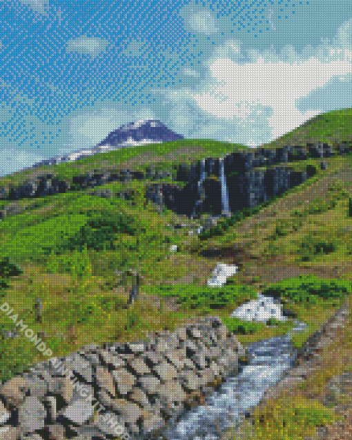 Beautiful Mountain Stream Diamond Painting