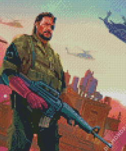 Big Boss Metal Gear Game Diamond Painting