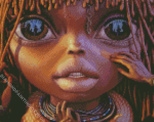 Big Eyed African Faces Diamond Painting