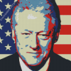 Bill Clinton Pop Art Diamond Painting