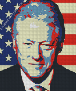 Bill Clinton Pop Art Diamond Painting