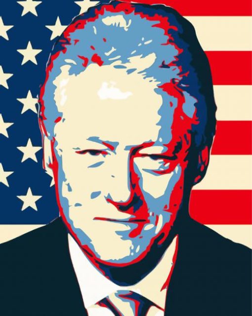 Bill Clinton Pop Art Diamond Painting