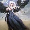 Black Angel And Bird Diamond Painting