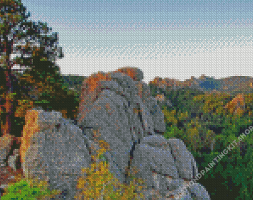 Black Hills Mountains View Diamond Painting