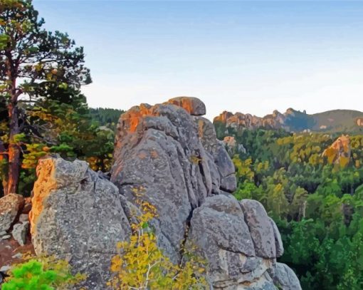 Black Hills Mountains View Diamond Painting