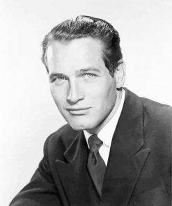 Black And White Paul Newman Diamond Painting