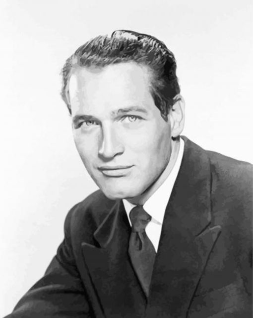 Black And White Paul Newman Diamond Painting