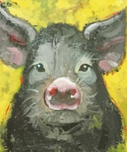 Black Pig Diamond Painting