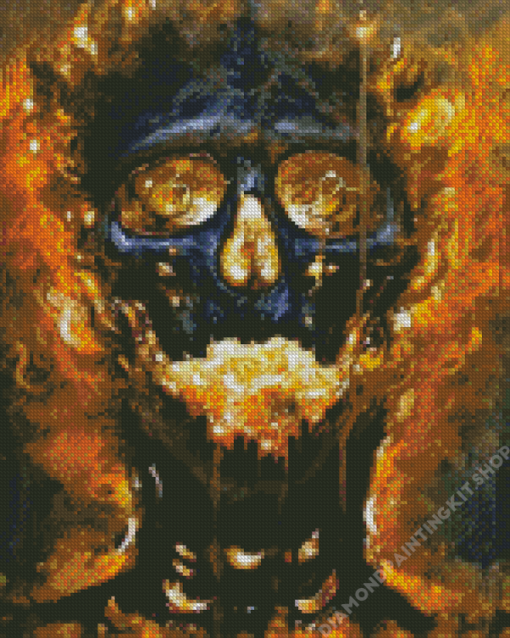 Blazing Skull Diamond Painting