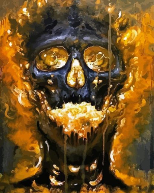 Blazing Skull Diamond Painting